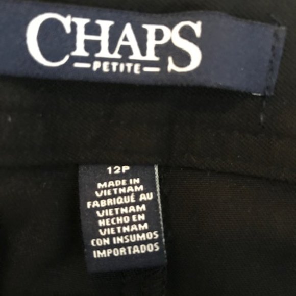 CHAPS | Petite Black Cotton Capris NWOT - Picture 4 of 13